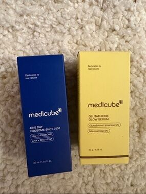 Medicube One Day Exosome shot 7500 & Glutathione Glow Serum